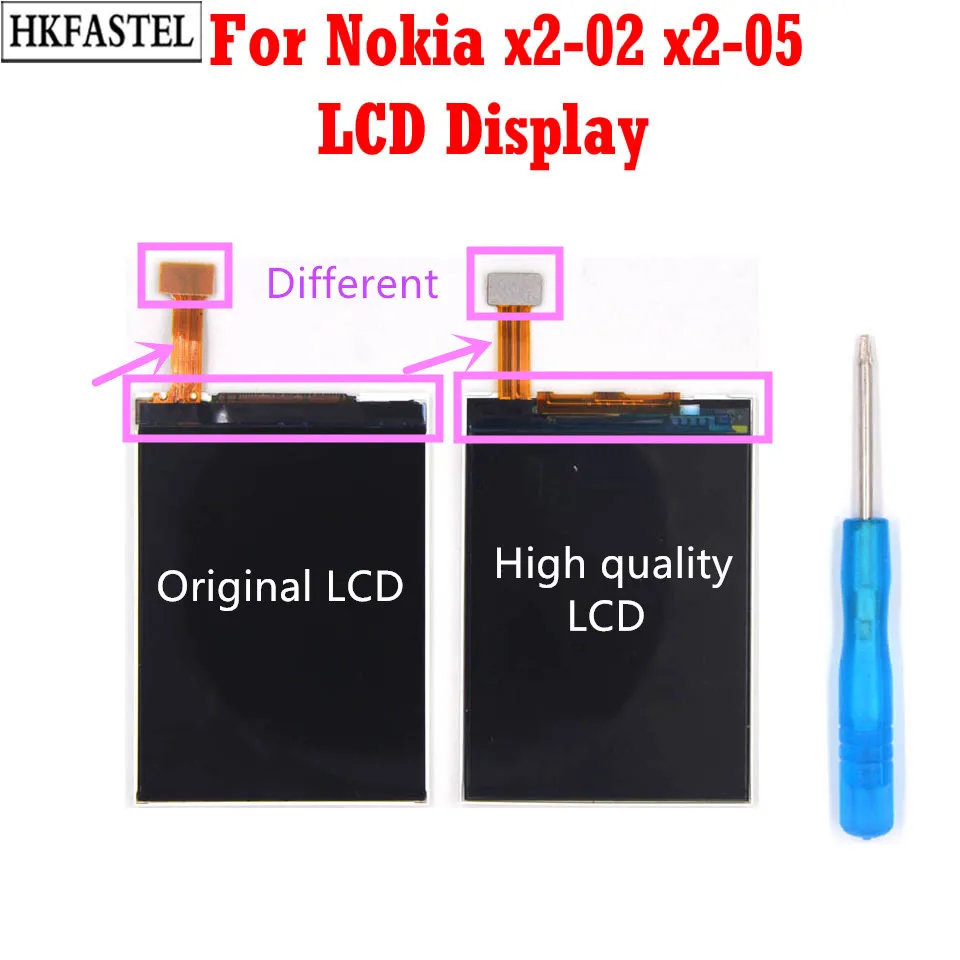HKFASTEL ЖК-дисплей для Nokia X2-02 X2-05 мобильный телефон новый оригинальный ЖК-экран