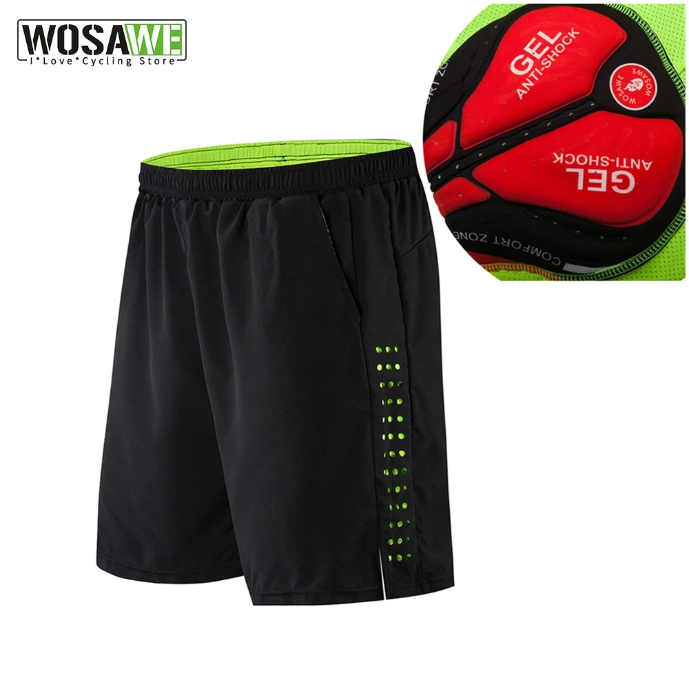 Bicycle Underwear Mtb-Shorts Downhill Ciclismo WOSAWE Gel-Padded Fit Men Loose Breathable