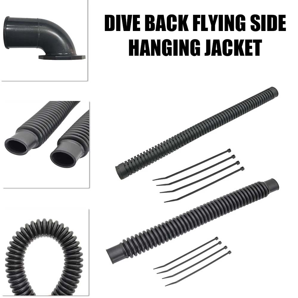 Diving Round Corrugated Hose Jacket BCD Sidemount Rubber Inflator Pipe For Buoyancy Control Device 14/16/19 Inch | Спорт и