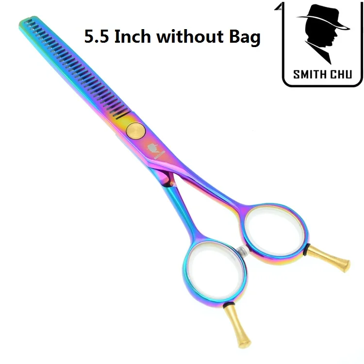 Smith Chu 5," черные Парикмахерские ножницы для стрижки волос, филировочные ножницы для салона, парикмахерские инструменты Tesoura, профессиональные салонные инструменты LZS0012 - Цвет: LZS0033 55 no bag