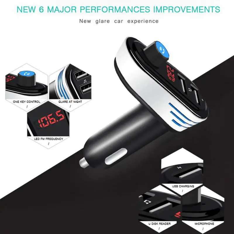 Balight, двойной USB, 5 В, 3.1A, автомобильное зарядное устройство, Bluetooth, Handsfree, автомобильный комплект, беспроводной Автомобильный MP3 аудио плеер, fm-передатчик