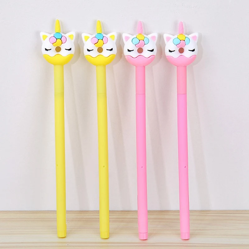 

0.5mm Creative Silicone Unicorn Donut Gel Pen Signature Pen School Office Stationery Supply Promotional Gift