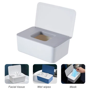 

1PC Wet Tissue Box Baby Wipes Paper Storage Box Dispenser Holder Household Plastic Dust-proof With Lid Desktop Seal Tissue Box