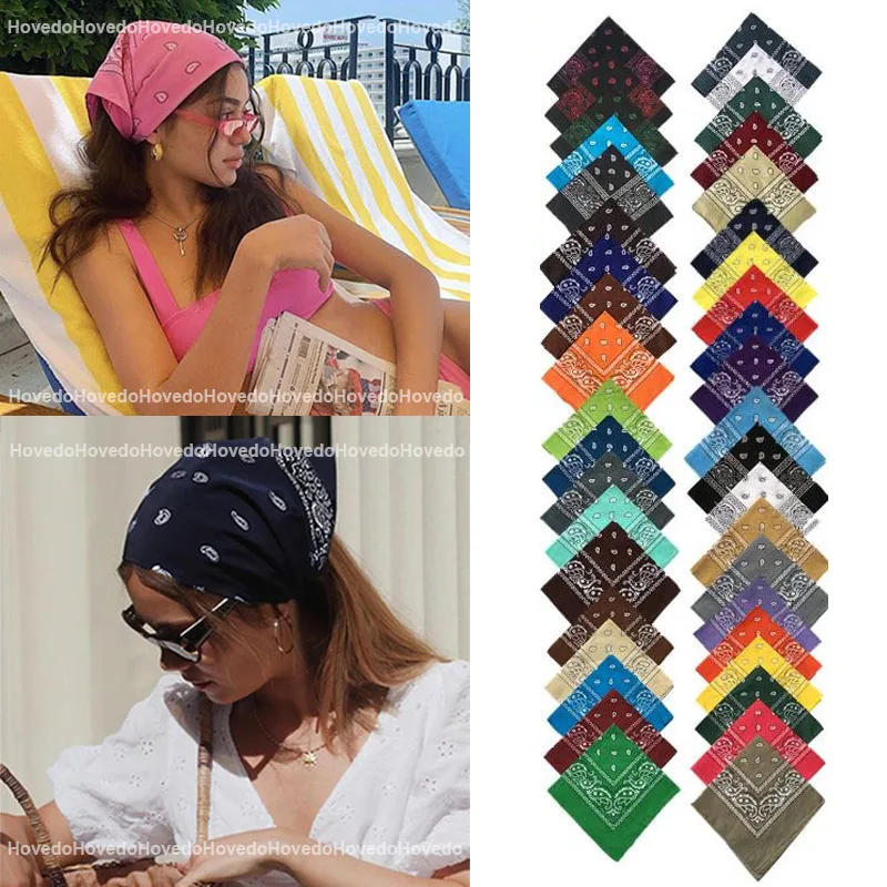 

Vintage Bohemia Print Bandana Scarf Hair Bands for Girls Women Headband Scarf Face Mask Cross Turban Bandanas Headwear gifts