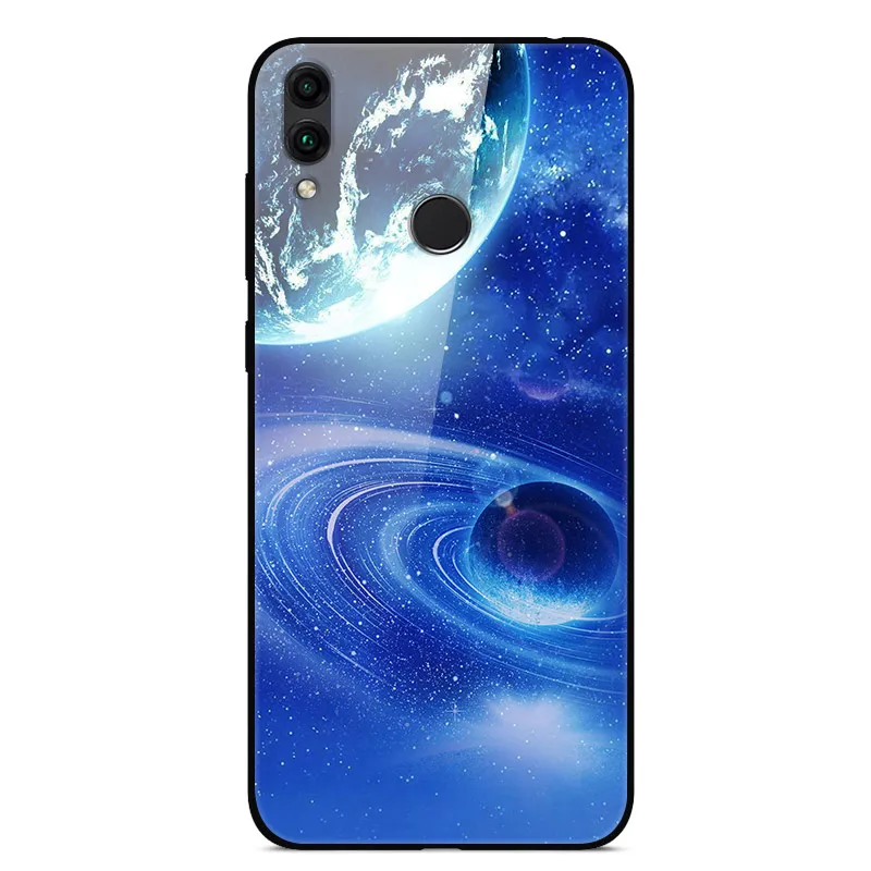 43 Для huawei honor 8C чехол из закаленного стекла чехол жесткий чехол для телефона для huawei honor 8c 8 C защитный чехол для телефона черный бампер - Цвет: 43
