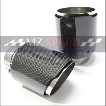 

car styling Glossy A.K exhaust car car-styling pipe muffler tip carbon fiber Sfor BMW for Volkswagen for Benz (1PCS)