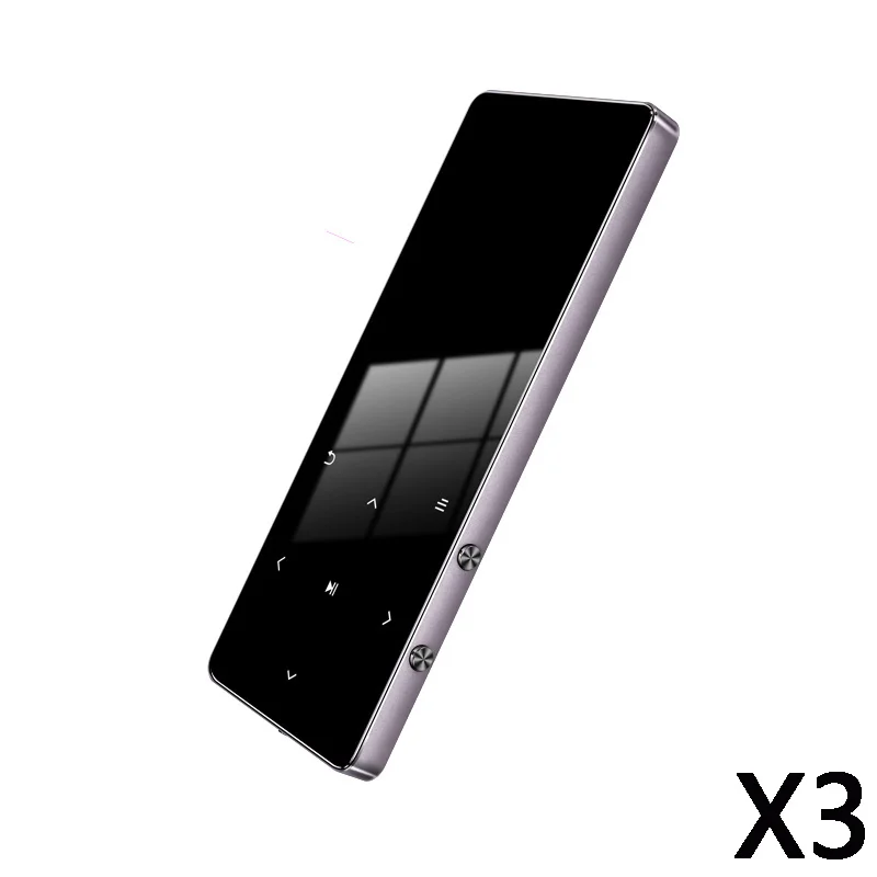 Серебристый Bluetooth MP4-плеер Встроенные динамики 16 ГБ 32 ГБ 64 Гб музыкальный плеер с сенсорной клавишей fm-радио воспроизведение видео электронная книга hifi плеер walkman - Цвет: Серебристый