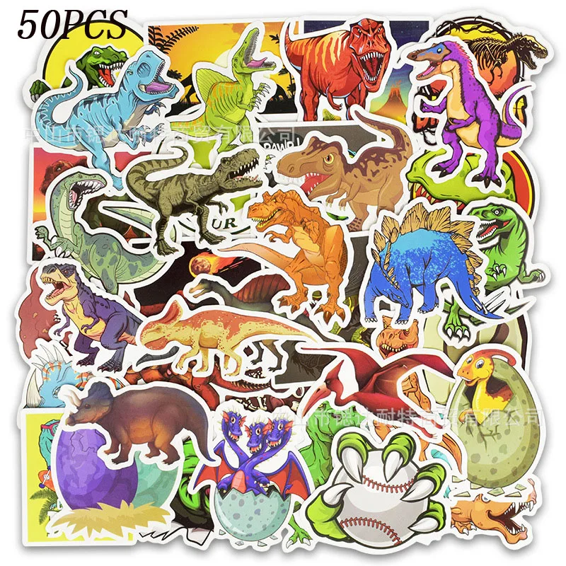 50Pc dinosaur VSCO мультфильм Динозавр Единорог наклейка s 50 шт. не повторяющийся водонепроницаемый стикер для DIY чемодан ноутбук велосипед наклейка на шлем игрушка - Цвет: 50Pc dinosaur