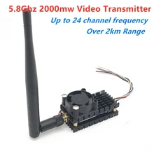 Over 2Km Range 5.8Ghz 2W FPV Wireless Transmitter TS582000 5.8G 2000MW 8CH Video AV Audio Sender
