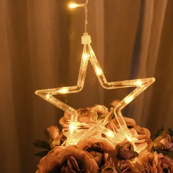 

12 Five-pointed Star LED Strip Light Starry Sky Lamp Curtain Waterproof lights for room home wedding fairy Garden Decoration