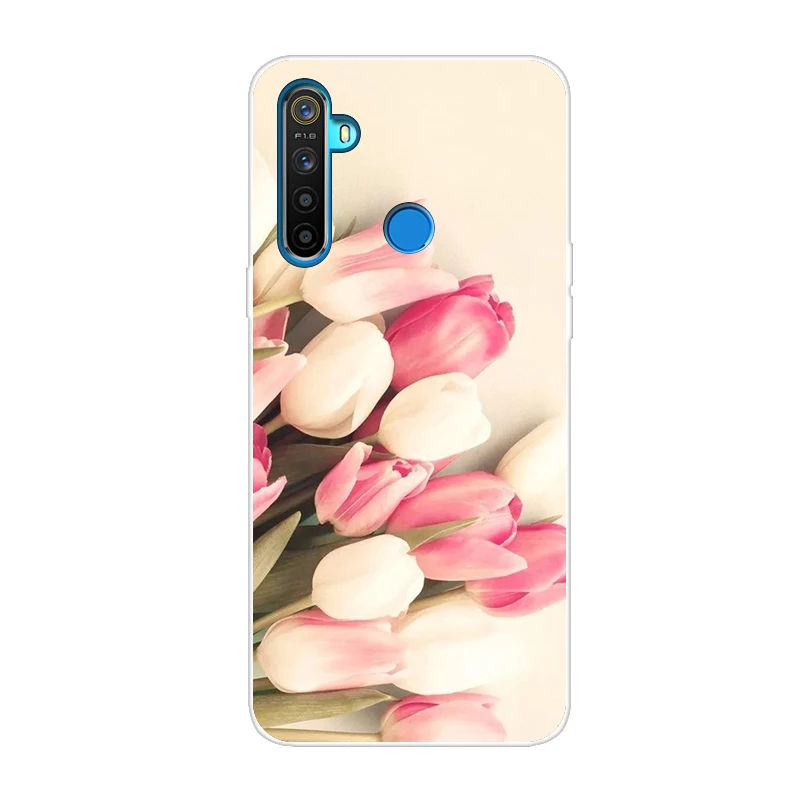 Шоколад Силиконовый чехол для OPPO Realme 5 чехол милый Тигр мягкий ТПУ чехол для OPPO Realme Q задний Чехол Realme 5 Pro чехол для телефона s Capa - Цвет: Шоколад