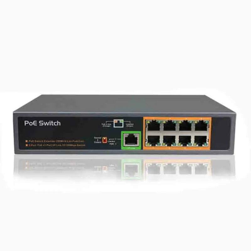 PSE908EX 9 шт POE коммутаторы поддерживают мониторинг VLAN в обычном режиме