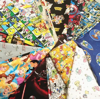 

ZENGIA 50*140cm Cartoon Cat Cotton Thin Canvas Fabric For Home Textile Sewing Diy Tablecloth/Bag/Cushion/ Sofa Cover Curtain