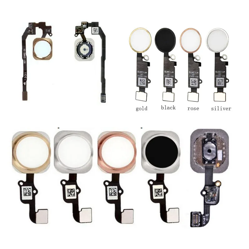 

Home Button With Flex Cable Home Key Assembly Sensor Ribbon Menu NO touch ID For iPhone 4s/5s/se/6/6 plus/6s/6s plus/7/7 plus