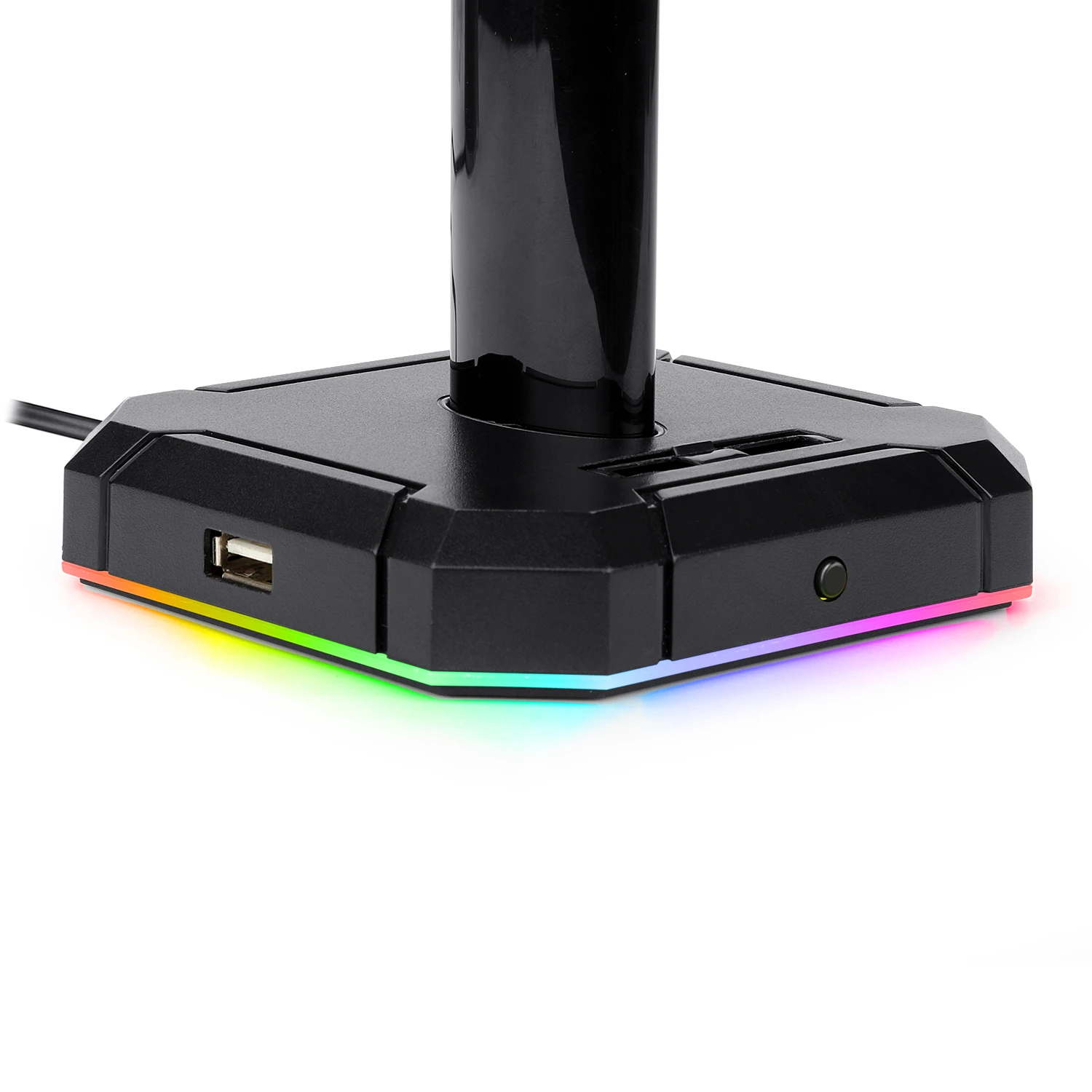 Redragon HA300 Gaming Headset Stand RGB Backlit Aluminum Supporting Bar Non-Slip Solid Rubber Base 4X USB 2.0 for All Headphones