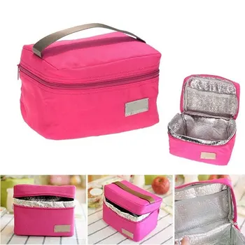 

2020 Lunch Bags Portable Lunch Box Large Large Capacity Picnic Bags Insulation Box Solid Color Food Case Food Handbags