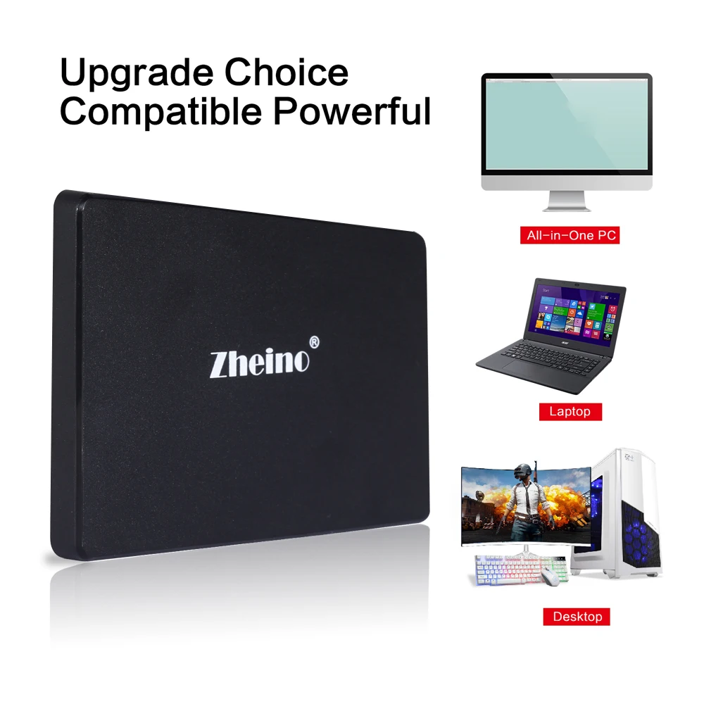 Zheino SSD 512gb 2,5 SATA3 SSD 3D NAND/TLC Внутренний твердотельный жесткий диск для настольных ПК с кабелем и 4 винтами