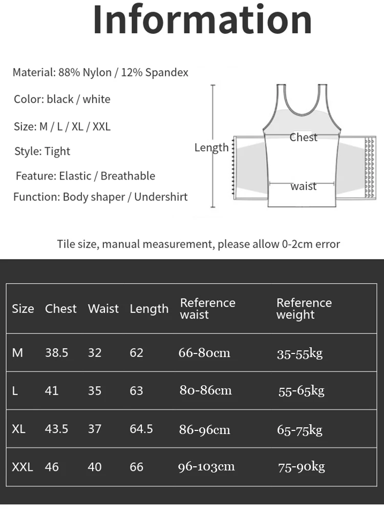 Body Shaper Men Waist Trainer Tank Tops Tummy Slimming Belt Corset Waist Cincher Girdle Vest Undershirt