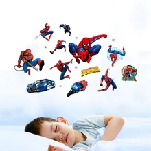Импортные товары Съемная детская комната украшение для классной комнаты наклейки на стену декоративные наклейки с мультгероями Человек-паук XY8090