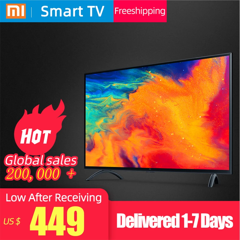 

Xiaomi TV 32 Inches HD 1366x768 Television 64 Bit Quad Core Artificial Intelligence 1.2GB 8GB Smart TV Bluetooth