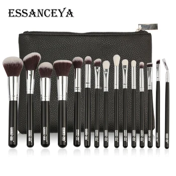 

ESSANCEYA Pro 6/8/10/15pcs Makeup Brushes Set Foundation Eyeshadow Powder Make Up Brushes Cosmetics Synthetic Hair With PU Bag