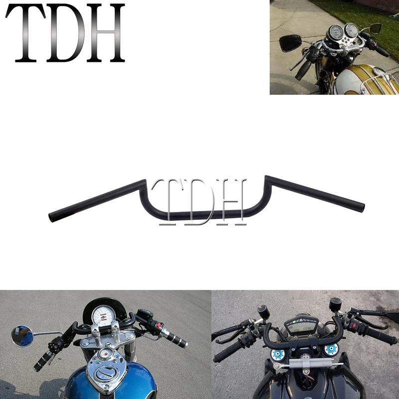 Универсальный 1in 7/" мотоциклетный руль Cafe Racer Drag Ручка Бары для Honda Yamaha измельчитель скремблер XS сертификатом от сертификационной CL плотным верхним ворсом KZ 650 750 22/25 мм