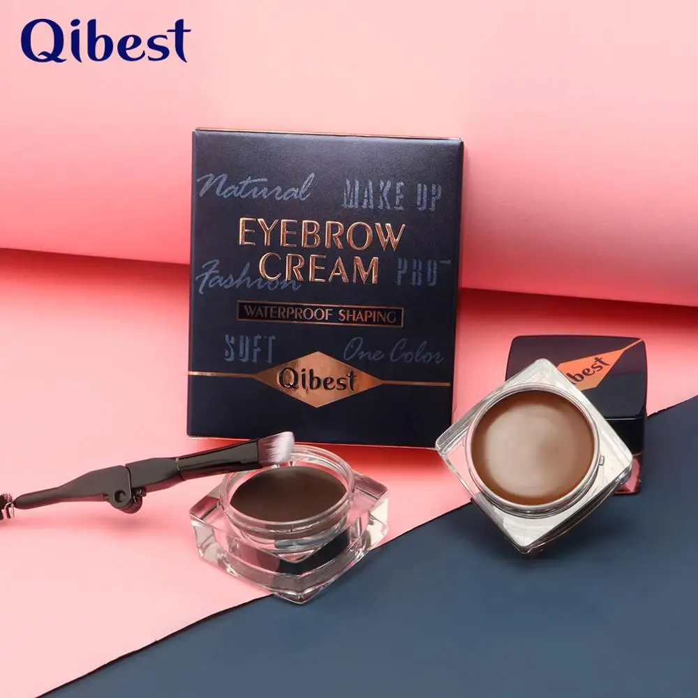 Бренд qibest Профессиональный гель для бровей 7 цветов карандаш для бровей корректор для бровей оттенок макияж бровей коричневый с щеткой для бровей инструменты