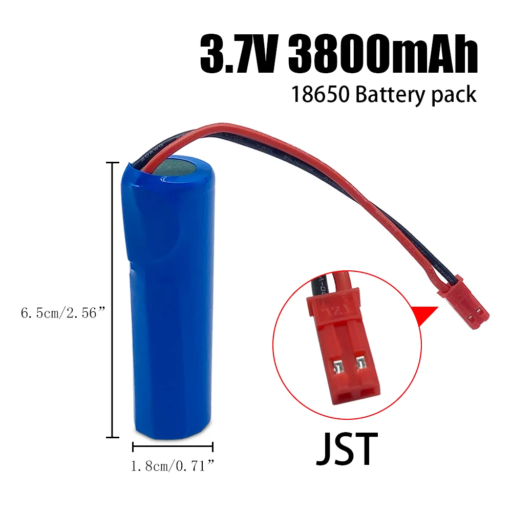 3.7V lithium ion rechargeable battery, 3800mAh, 18650 with replacement