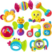6 шт./лот, детские погремушки, игрушки для раннего развития, 0-12 месяцев, Детские музыкальные погремушки для рукопожатия, забавные Развивающие игрушки для мобильных телефонов, подарок