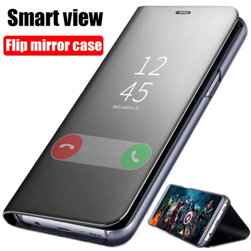 

Smart Mirror Flip Case For Xiaomi Redmi Note 7 6 5 K20 Pro 6X 5X 5A 6A 5 Plus S2 Leather Case For Mi 9T 9 F1 8 SE A1 A2 Go Case