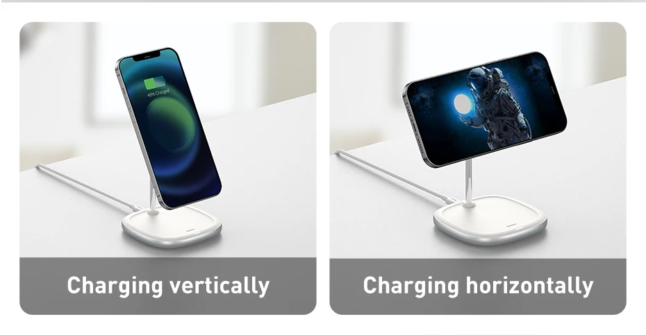 iphone charging pad Baseus Magnetic Wireless Charger Pad Desktop Bracket Phone Stand Quick Wireless Charging For iPhone 12 Pro Max Phone Holder apple charging station