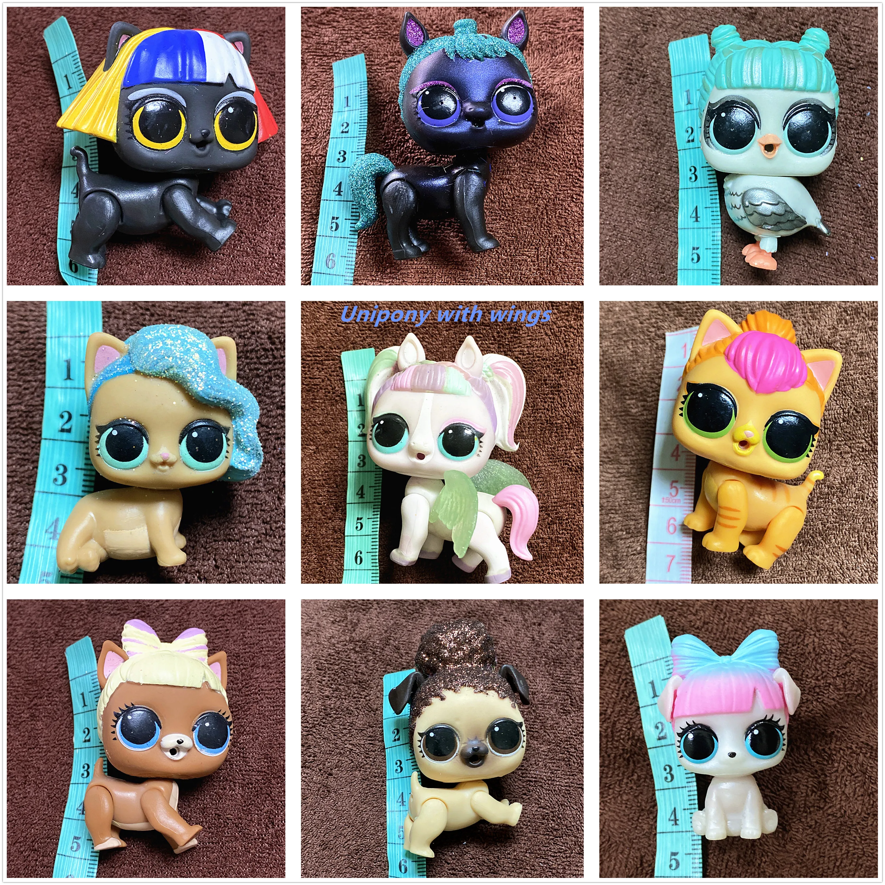 Mascota de unicornio sorpresa para niños, juguete de regalo para mascotas grandes y pequeñas, 1 pieza, LOL, uniponi, mono, perro, gato, conejo, 3-6cm