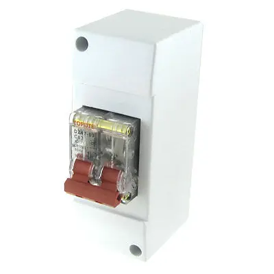 

AC 400V 63A 2P Transparent Mini Circuit Breaker MCB with Housing