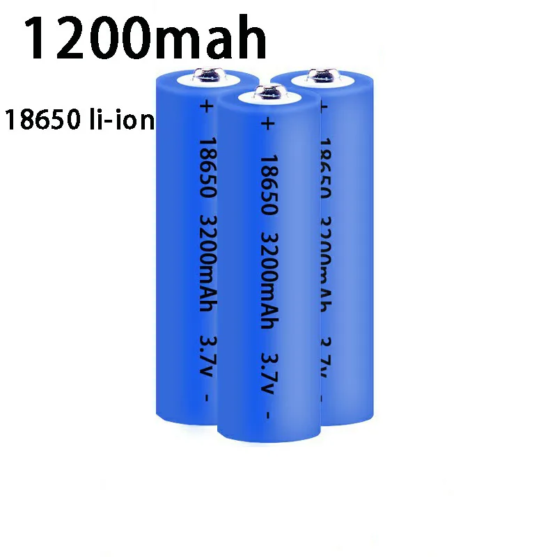

18650 lithium battery strong light flashlight 3.7v lithium battery small fan emergency light rechargeable battery 1200mah