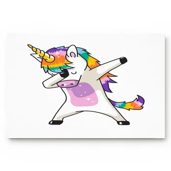 

Unicorn Color Animal Illustration Art Living Room Doormat Home Environmental Protection Bathroom Door Non-slip Floor Mat