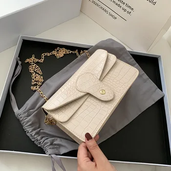 

Bag women bag 2020 new ins chain messenger shoulder simple simple wild texture niche small square bag women handbags