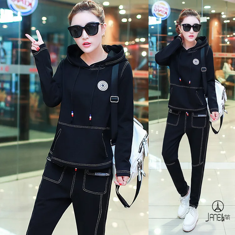 

2016 Autumn And Winter New Style Korean-style Ponte De Roma Fashion Slimming Graceful Slim Fit Two-Piece Set Women's Fashion