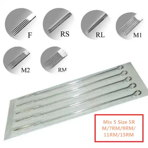 50pcs Professionelle Tattoo Nadeln 5rm 7rm 9rm 11rm 15rm Grosse Einweg Assorted Sterile Tattoo Nadeln 0 35mm Tattoo Needles Aliexpress