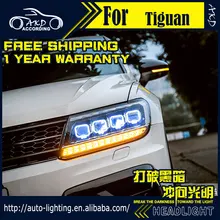 AKD Car Styling Head Lamp for VW Tiguan Headlights- New Tiguan LED Headlight DRL Dynamic Singal LED High Beam Low Beam