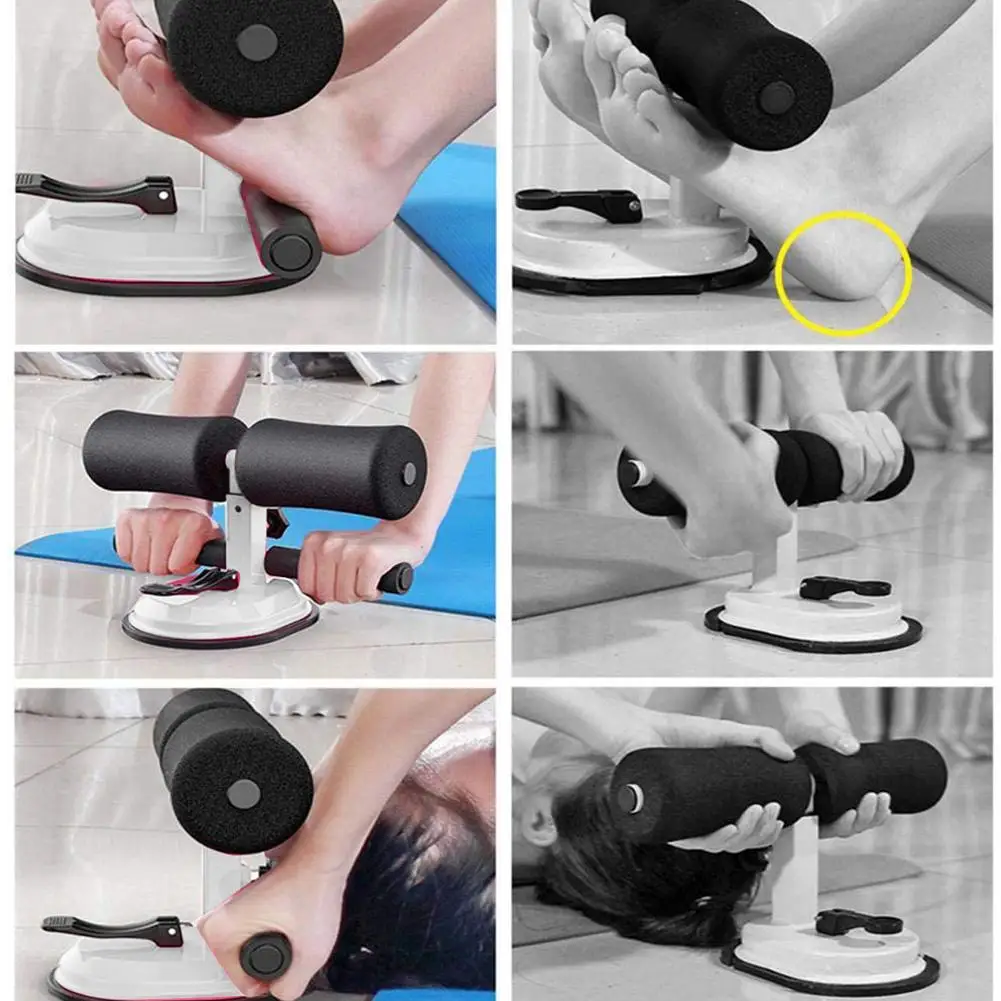 New Sit Ups Assistant Device Iondoor Fitness Sit-Up Exercise Bar Adjustable Padded Ankle Support Abdominal Muscle Training Tool