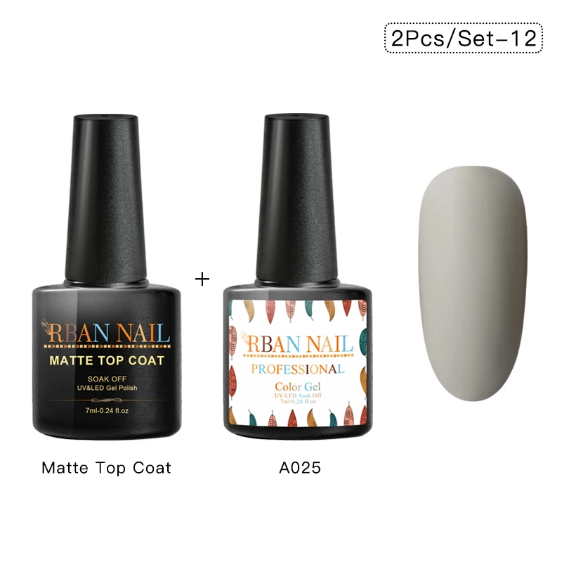 RBAN NAIL 7 мл чистый цвет УФ-гель для ногтей замачиваемый Полупостоянный лак для ногтей гель для ногтей маникюр матовое верхнее покрытие необходимо - Цвет: ZH06726