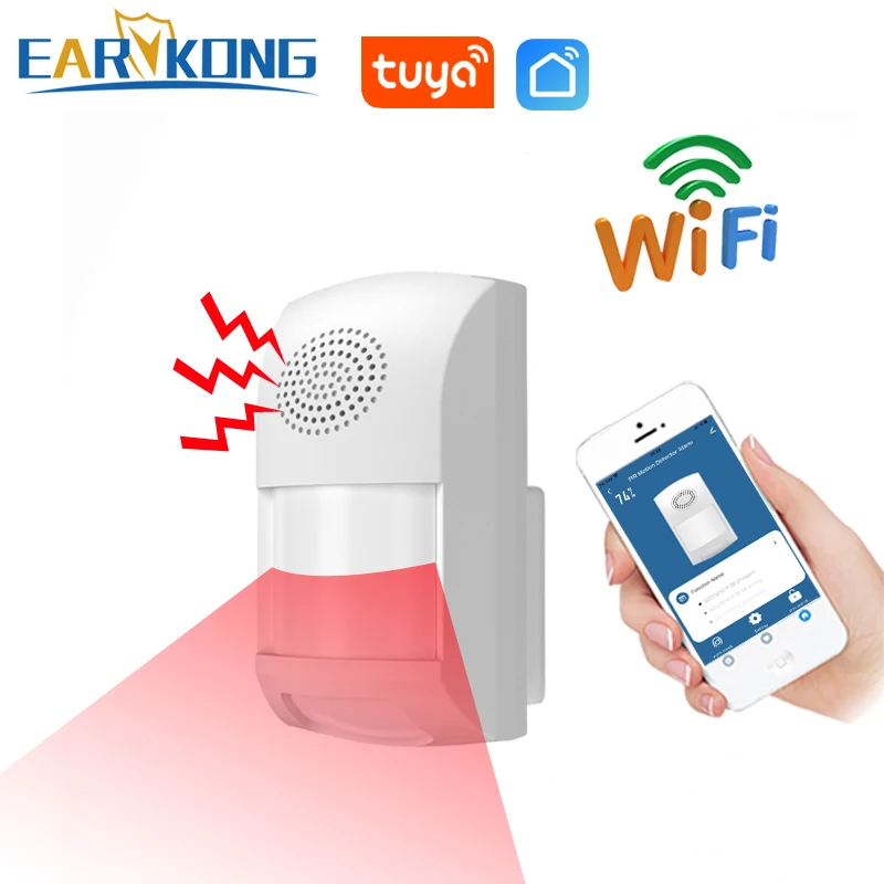 Tanio WiFi domowy System przeciwwłamaniowy wykrywacz ruchu czujnik PIR Alarm