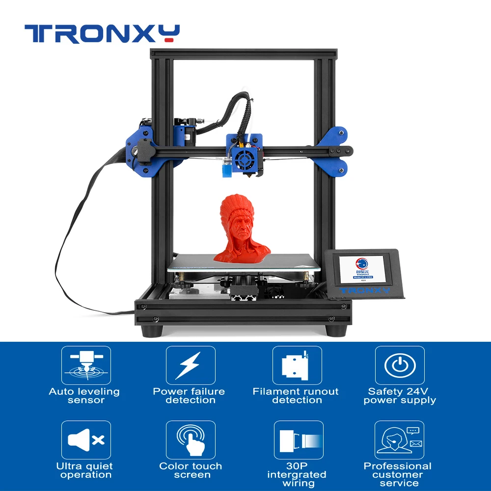 

XY-2 Pro Table Heating Aluminium Bed 3D Printer DIY Kit Upgraded with Ultra Silent Mainboard Support Printing PLA / TPU / ABS