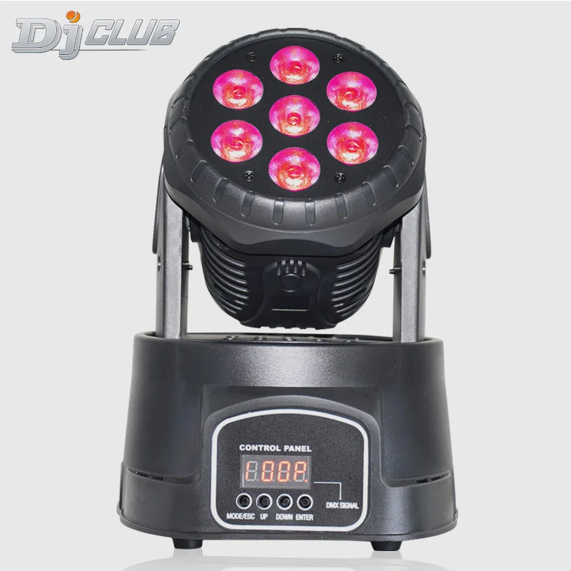 

Led Moving Head Stage Lights Disco Dmx Rgbw 7X12W Mini Wash Light