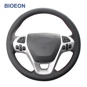 

Black PU Artificial Leather Car Steering Wheel Covers for Ford Explorer 2011-2019 Taurus 2013-2019 Edge 2011-2014 Flex 2013-2019