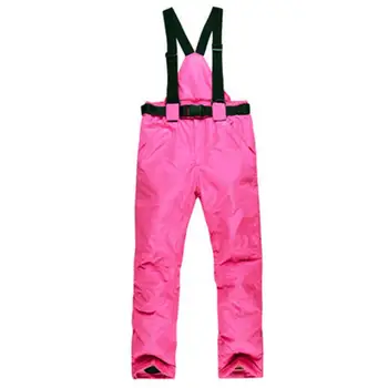 

High Quality Men Women Winter Snow Ski Snowboard Suspender Pants Warm Couple Windproof Waterproof Skiing Couple Trousers