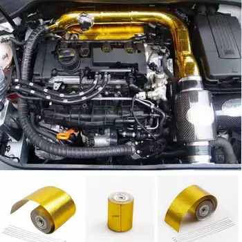 

Universal Automobile Exhaust Pipe Car Insulating Tape Aluminum Auto Foil Decorate Insulation Adhesive Tape Heat Shield Tape