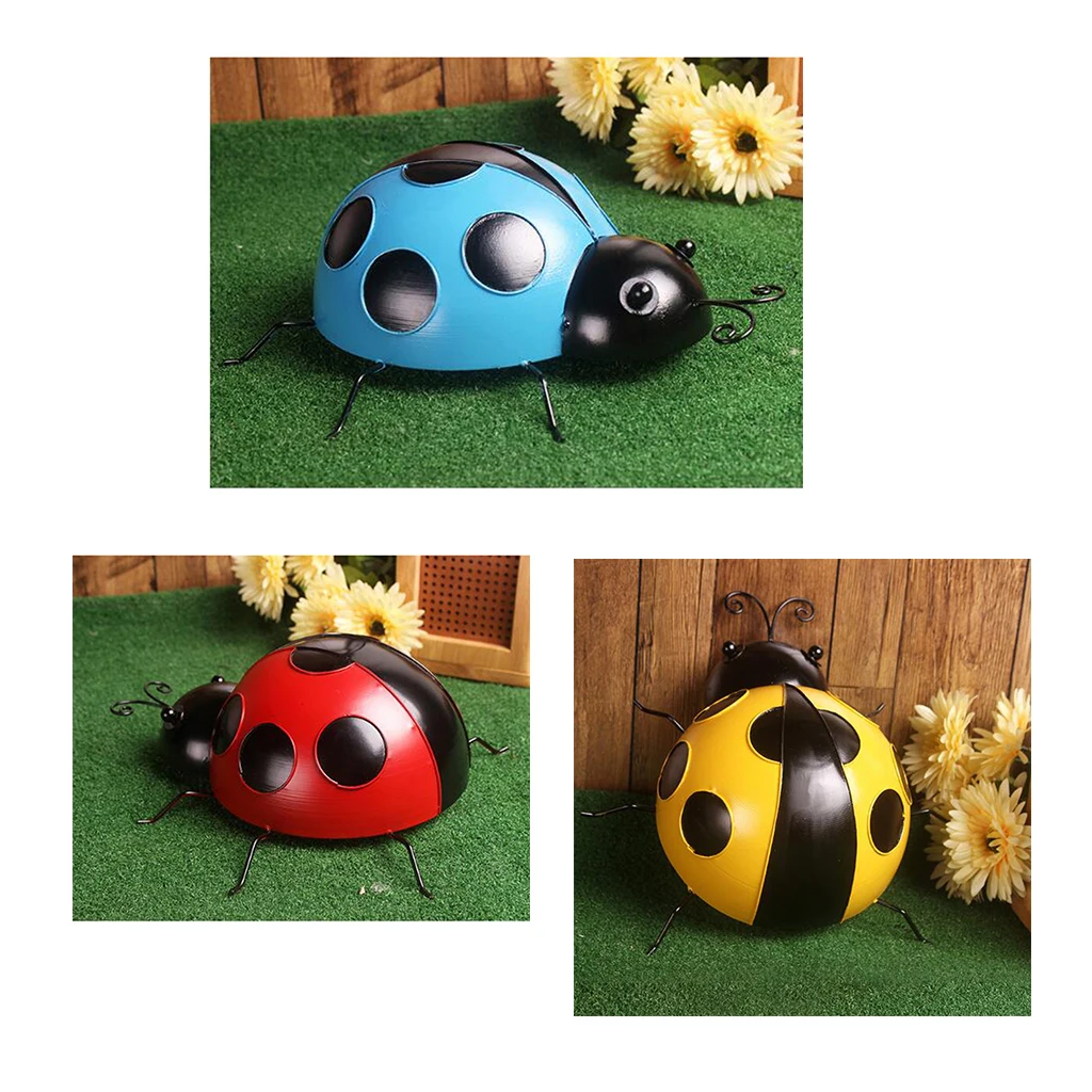 Mini Metal Ladybird Home Decor Kids Toys DIY Ladybug - Best Indoor Outdoor Decorations for Patio Yard Office and House