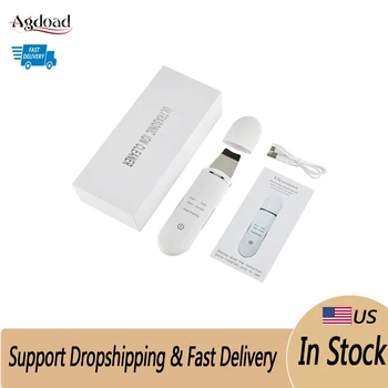 

Agdoad Ultrasonic Skin Scrubber Deep Face Cleaning Machine Peeling Shovel Facial Pore Cleaner Face Skin Scrubber Lift Machine
