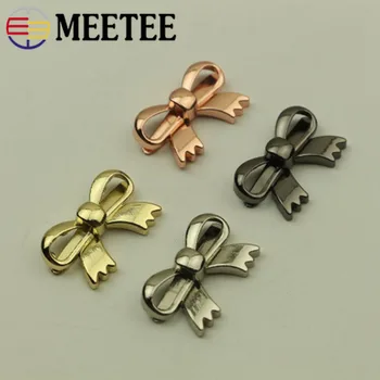 

Meetee 5/10pcs 29x18mm Bow-knot Buckles Metal Button Shoes Handbag Bags Leather Crafts DIY Hardware Decoration Accessories BF327